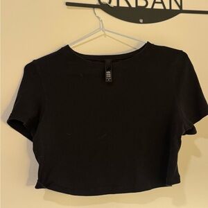 SKIMS Black Crop Top